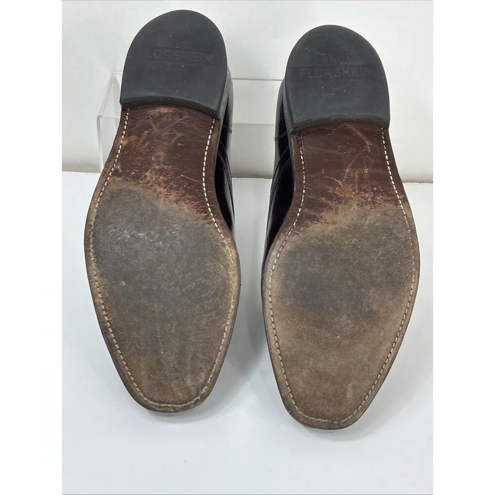 Florsheim 81052 Men’s Oxford Sz 9.5 E Burgundy Leather Dress Shoes Lace Up